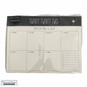 Rae Dunn MY WEEK Weekly Desk Calendar